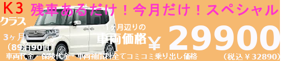 K1 夏へ! let's go　１ヶ月　ナビ付(29泊30日)