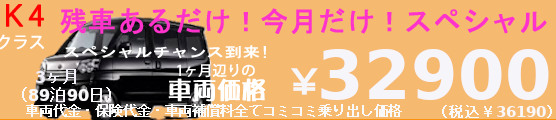 K1 夏へ! let's go　１ヶ月　ナビ付(29泊30日)